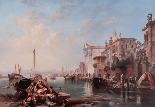 After Clarkson Stanfield RA 'The Canal of the Giudecca & Church of the Jesuits Venice